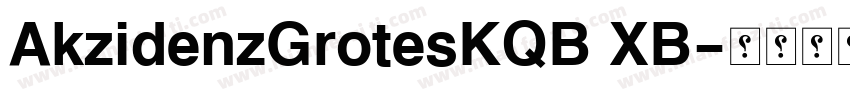 AkzidenzGrotesKQB XB字体转换